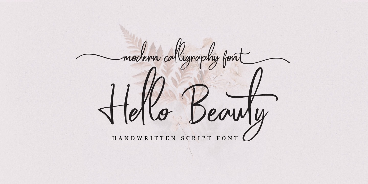 Пример шрифта Hello Beauty #1